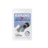 Флешка USB 128 Гб Exployd 530, USB2.0, пластик, чёрный