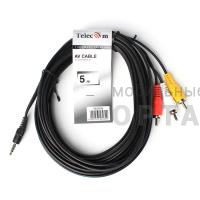 Кабель соединительный TELECOM 3.5 Jack (M) / 3 RCA (M), 5 м. (1/50)