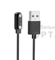 Беспроводная зарядка HOCO для часов Y25, кабель 60 см.,  черный