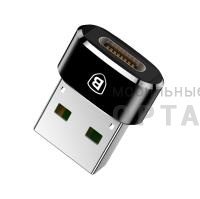 Конвертер-переходник Baseus Mini Type-C female to USB male adapter converter Black Конвертер-переходник Baseus Mini Type-C female to USB male adapter converter Black