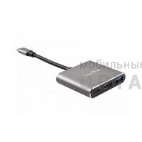 Кабель Адаптер USB3.1 TypeCm -->HDMI+USB3.0 +PD 100WT charging 4K@30Hz, Telecom<TUC010T> (1/300)