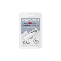 Флешка USB 128 Гб Exployd 620 , USB2.0, пластик, белый