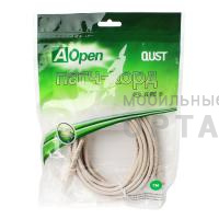 Патч корд литой AOPEN UTP Кат. 5е, серый, 5 м.  (1/60)