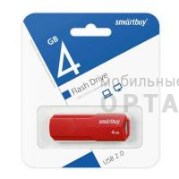Флешка USB 4 Гб Smartbuy  Clue  красный Флешка USB 4 Гб Smartbuy  Clue  красный