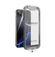 Стекло защитное KEEPHONE QUICK FIT 3D БЕЗ РАМКИ FULL GLUE с автоустановкой GLASS iPhone 17 PRO MAX