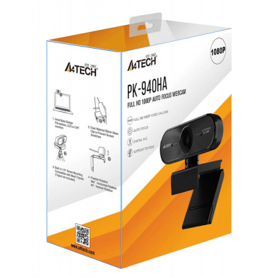 Веб-камера A4 PK-940HA черный 2Mpix (1920x1080) USB2.0 с микрофоном