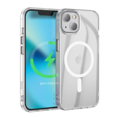Чехол Hoco Premium Magnetic series airbag, iPhone 16, transparent
