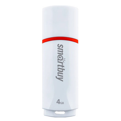 Флешка USB 4GB Smartbuy  Crown  белый
