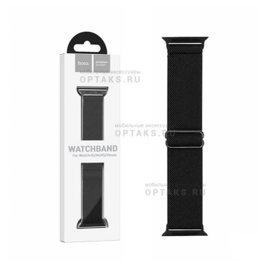 Ремешок для смарт часов 38/40mm HOCO, WA04, силикон,  чёрный