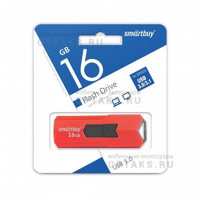 Флешка USB3.0 16 Гб Smartbuy  Stream  красный