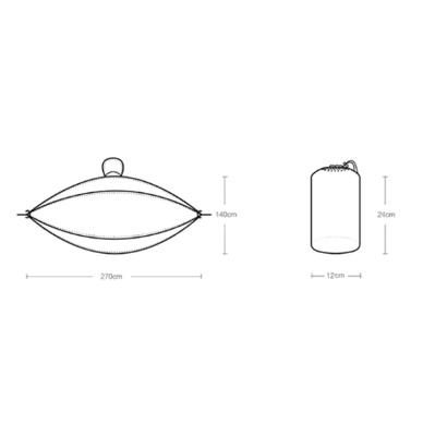 Гамак XIAOMI ZaoFeng Parachute Cloth Hammock, 2700 х1400 мм, нейлон, синий, (арт.6971101840007)