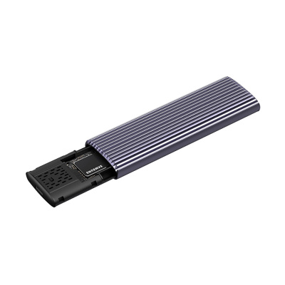 Внешний корпус Netac WH51 для M.2 SATA SSD, алюминий серый (док-станция USB Type C /  Type A со встроенным боксом)