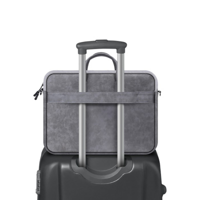 Сумка для ноутбука DEFENDER Solid  15.6" PU кожа, карман, серый (1/30)