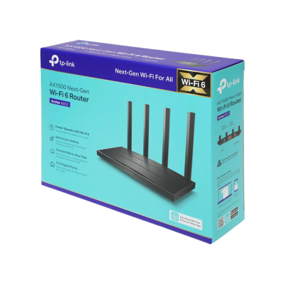 Роутер TP-LINK Archer AX12 AX1500 10/100/1000BASE-TX черный (1/10)