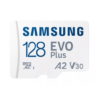 MicroSD  128GB  Samsung Class 10 Evo Plus A2 V30 UHS-I  (R/W  90/160 MB/s) + SD адаптер