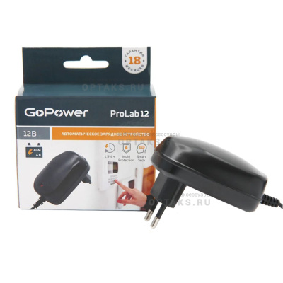 Зарядное устройство для свинцово-кислотных аккумуляторов 12V GoPower ProLab 12 1.0A (1/100)