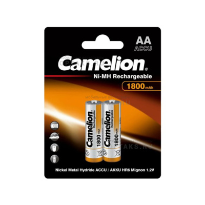 Аккумулятор бытовой Camelion HR6 AA BL2 NI-MH 1800mAh (2/24/384)