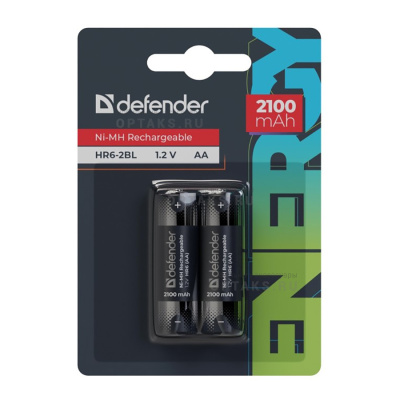 Аккумулятор DEFENDER HR6 (2100 mAh) АА Ni-MH BL2 (20/200)
