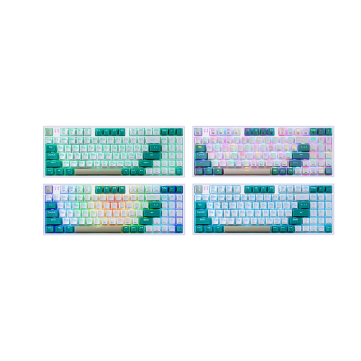 Клавиатура беспроводная REDRAGON Veigar BT/2.4G/пров.,RGB, бело-голубой (1/10)