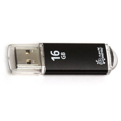 Флешка USB 16 Гб Smartbuy  V-Cut  чёрный