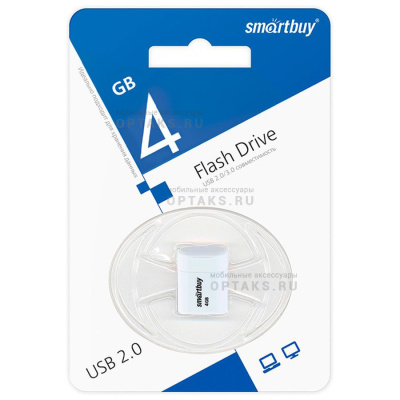 USB  4GB  Smartbuy  Lara  белый
