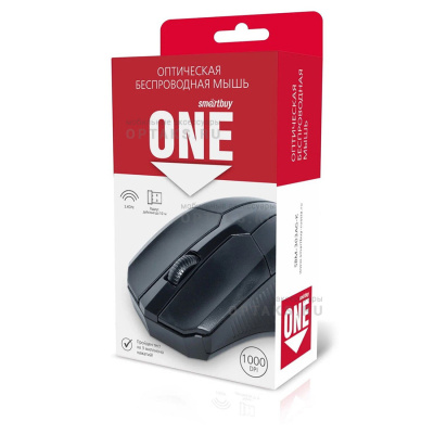 Мышь беспроводная Smartbuy ONE 303AG-K черная (SBM-303AG-K) (1/50)