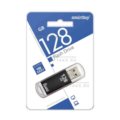 Флешка USB3.0 128 Гб Smartbuy  V-Cut  чёрный