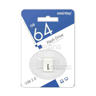 Флешка USB 64 Гб Smartbuy  Lara  белый